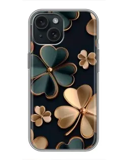 Чохол для iPhone 14 з картинкою «Конюшина в золоті»