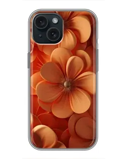 Чохол для iPhone 14 з картинкою «Помаранчева макро квітка»