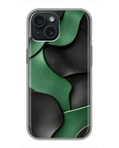 Чохол для iPhone 14 з картинкою «Зелені шкіряні хвилі»