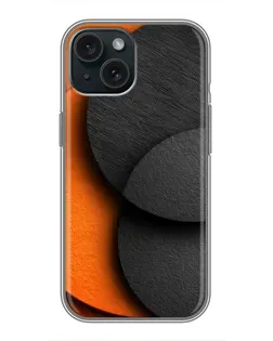 Чохол для iPhone 14 з картинкою «Геометрія помаранчевих кіл»
