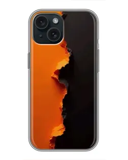 Чохол для iPhone 14 з картинкою «Помаранчевий розлом»