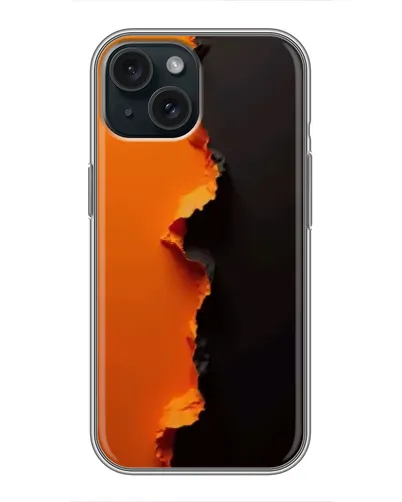 Чохол для iPhone 14 з картинкою «Помаранчевий розлом»