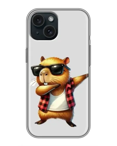 Чохол для iPhone 14 з картинкою «Капібара репер даб» Чохол для iPhone 14 з картинкою «Капібара репер даб»
