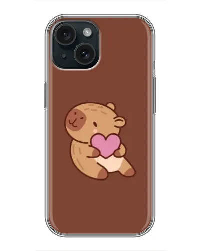 Чохол для iPhone 14 з картинкою «Капібара з серцем» Чохол для iPhone 14 з картинкою «Капібара з серцем»