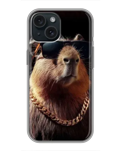 Чохол для iPhone 14 з картинкою «Капібара золотий ланцюг» Чохол для iPhone 14 з картинкою «Капібара золотий ланцюг»