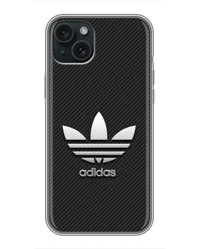 Чохол для iPhone 14 Plus з картинкою «Adidas Карбонова текстура»