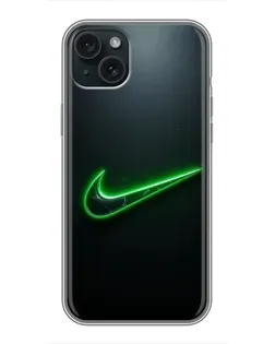 Чохол для iPhone 14 Plus з картинкою «Неоновий контур Nike»