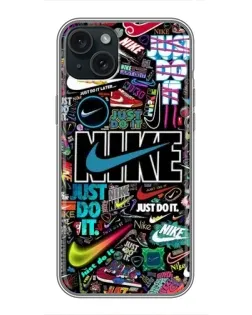 Чохол для iPhone 14 Plus з картинкою «Яскравий колаж Nike»