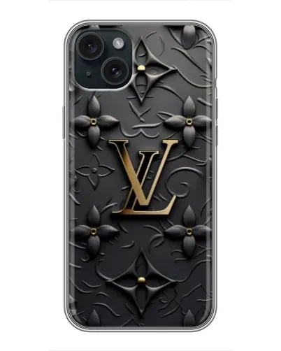 Чохол для iPhone 14 Plus з картинкою «Шкіряна текстура LV»