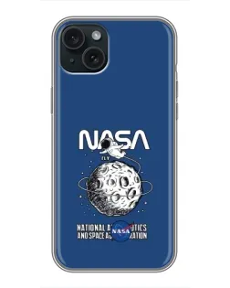 Чохол для iPhone 14 Plus з картинкою «NASA — місячна місія»