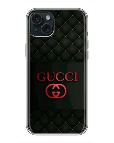 Чохол для iPhone 14 Plus з картинкою «Gucci — стьобаний чорний»