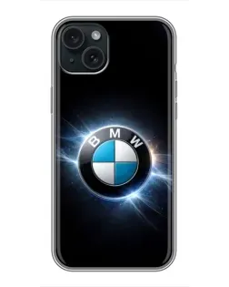 Чохол для iPhone 14 Plus з картинкою «BMW — неонове сяйво» Чохол для iPhone 14 Plus з картинкою «BMW — неонове сяйво»