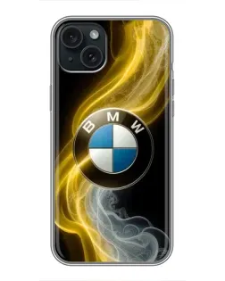 Чохол для iPhone 14 Plus з картинкою «Золотистий дим BMW»