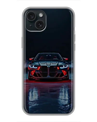 Чохол для iPhone 14 Plus з картинкою «BMW на мокрій дорозі»