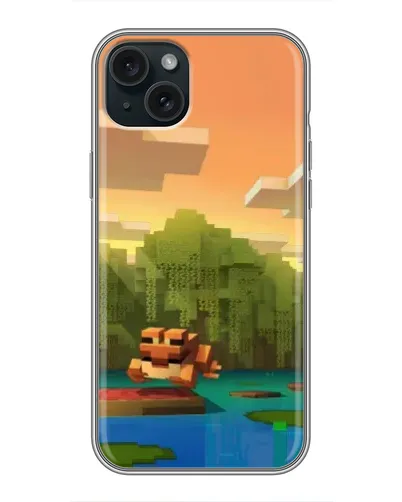 Чохол для iPhone 14 Plus з картинкою «Майнкрафт захід сонця» Чохол для iPhone 14 Plus з картинкою «Майнкрафт захід сонця»