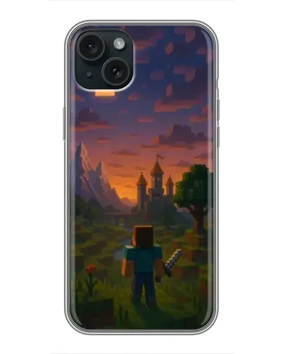 Чохол для iPhone 14 Plus з картинкою «Стів біля вежі» Чохол для iPhone 14 Plus з картинкою «Стів біля вежі»