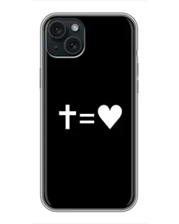 Чохол для iPhone 14 Plus з картинкою «Хрест та Серце»
