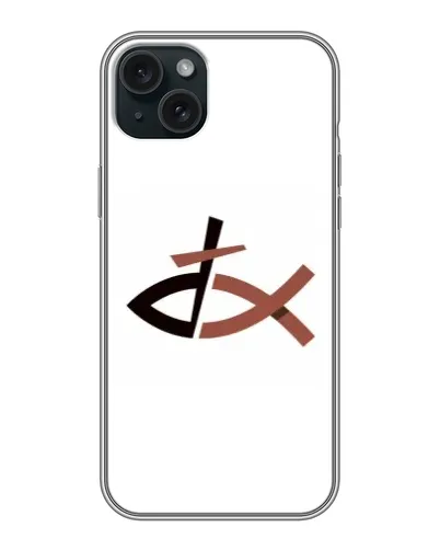Чохол для iPhone 14 Plus з картинкою «Риба та хрест»