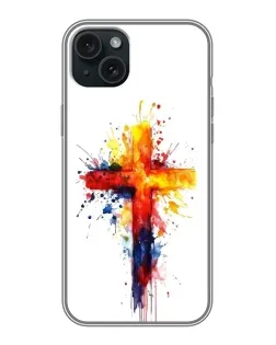 Чохол для iPhone 14 Plus з картинкою «Акварельний хрест»