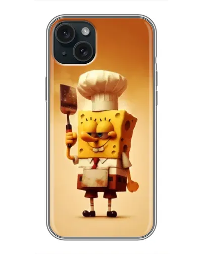 Чохол для iPhone 14 Plus з картинкою «Губка Боб кухар»