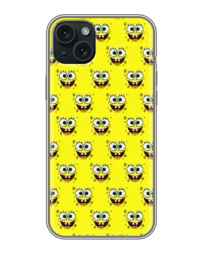 Чохол для iPhone 14 Plus з картинкою «Паттерн Губка Боб»