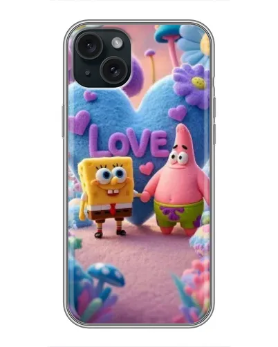 Чохол для iPhone 14 Plus з картинкою «Губка Боб Патрік»