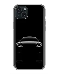 Чохол для iPhone 14 Plus з картинкою «Силует Tesla Night» Чохол для iPhone 14 Plus з картинкою «Силует Tesla Night»