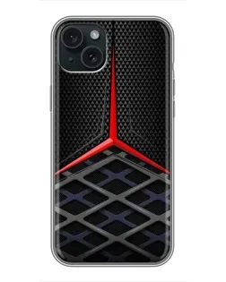 Чохол для iPhone 14 Plus з картинкою «Mercedes Carbon Grid»