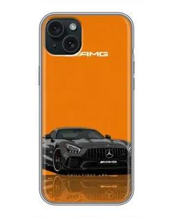 Чохол для iPhone 14 Plus з картинкою «Помаранчевий Mercedes AMG»