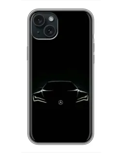Чохол для iPhone 14 Plus з картинкою «Mercedes — силует авто» Чохол для iPhone 14 Plus з картинкою «Mercedes — силует авто»