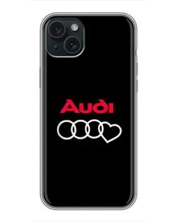 Чохол для iPhone 14 Plus з картинкою «Логотип Audi Heart» Чохол для iPhone 14 Plus з картинкою «Логотип Audi Heart»