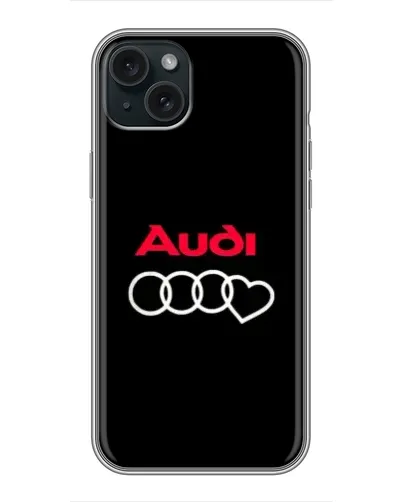 Чохол для iPhone 14 Plus з картинкою «Логотип Audi Heart»