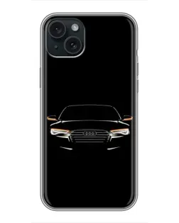 Чохол для iPhone 14 Plus з картинкою «Audi — нічний контур»