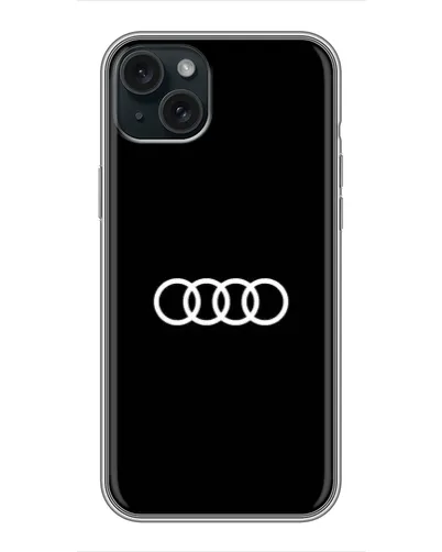Чохол для iPhone 14 Plus з картинкою «Audi White Logo»