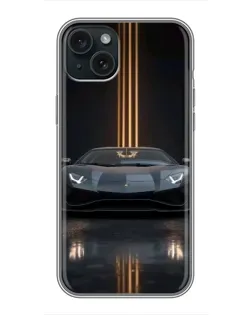 Чохол для iPhone 14 Plus з картинкою «Lamborghini золоті лінії» Чохол для iPhone 14 Plus з картинкою «Lamborghini золоті лінії»