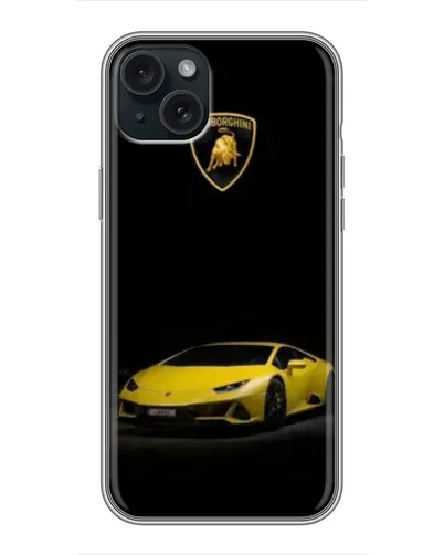 Чохол для iPhone 14 Plus з картинкою «Lamborghini жовтий акцент»