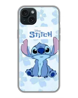Чехол для iPhone 14 Plus с картинкой «Stitch среди цветов» Чехол для iPhone 14 Plus с картинкой «Stitch среди цветов»