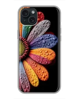 Чохол для iPhone 14 Plus з картинкою «Райдужна квітка»