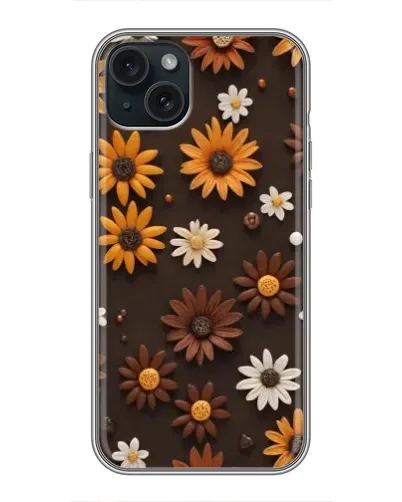 Чохол для iPhone 14 Plus з картинкою «Візерунок з маленьких соняшників»