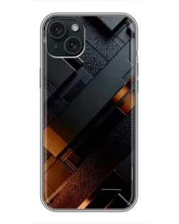 Чохол для iPhone 14 Plus з картинкою «Чорні геометричні блоки»
