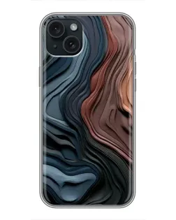 Чохол для iPhone 14 Plus з картинкою «Кольорові хвилі каньйону»