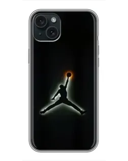Чохол для iPhone 15 Plus з картинкою «Jordan Gradient Logo»