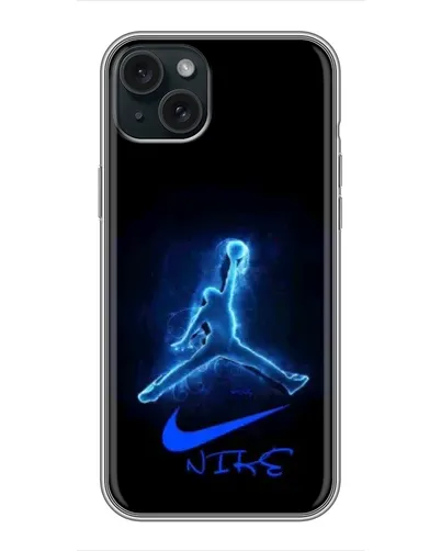 Чохол для iPhone 15 Plus з картинкою «Jordan Neon Blue» Чохол для iPhone 15 Plus з картинкою «Jordan Neon Blue»