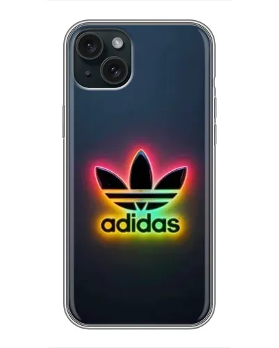 Чохол для iPhone 15 Plus з картинкою «Неоновий Adidas»