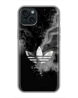 Чохол для iPhone 15 Plus з картинкою «Абстрактний дим Adidas»
