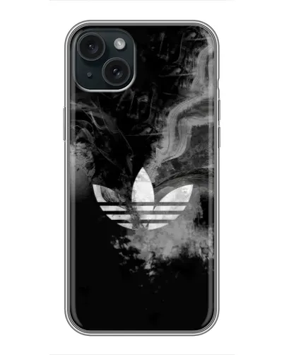 Чохол для iPhone 15 Plus з картинкою «Абстрактний дим Adidas»