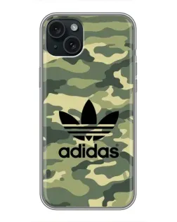 Чохол для iPhone 15 Plus з картинкою «Мілітарі стиль Adidas»
