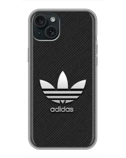 Чохол для iPhone 15 Plus з картинкою «Adidas Карбонова текстура»