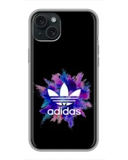 Чохол для iPhone 15 Plus з картинкою «Вибух фарб Adidas»