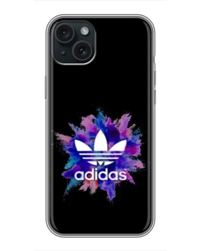 Чохол для iPhone 15 Plus з картинкою «Вибух фарб Adidas»